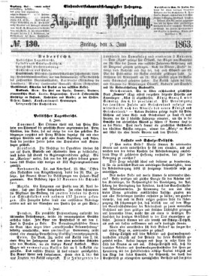 Augsburger Postzeitung Freitag 5. Juni 1863