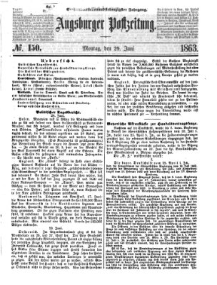 Augsburger Postzeitung Montag 29. Juni 1863