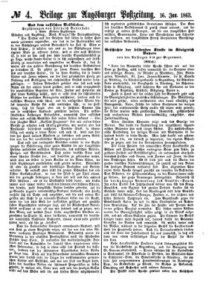 Augsburger Postzeitung Freitag 16. Januar 1863