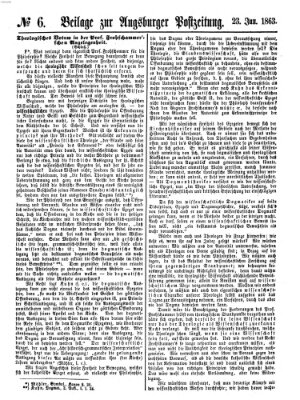 Augsburger Postzeitung Freitag 23. Januar 1863