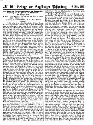 Augsburger Postzeitung Freitag 6. Februar 1863