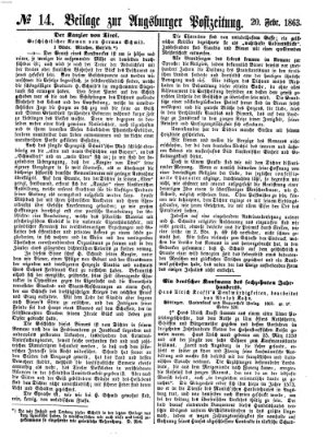 Augsburger Postzeitung Freitag 20. Februar 1863