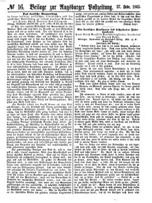 Augsburger Postzeitung Freitag 27. Februar 1863