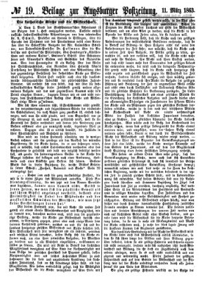 Augsburger Postzeitung Mittwoch 11. März 1863