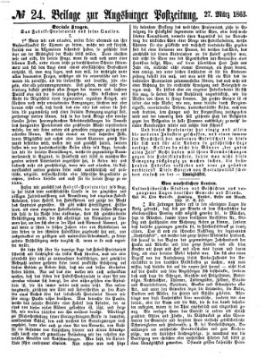 Augsburger Postzeitung Freitag 27. März 1863