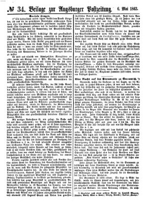 Augsburger Postzeitung Mittwoch 6. Mai 1863