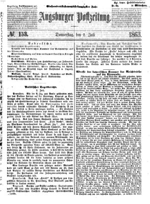 Augsburger Postzeitung Donnerstag 2. Juli 1863