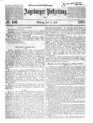 Augsburger Postzeitung Montag 6. Juli 1863