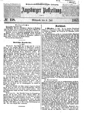 Augsburger Postzeitung Mittwoch 8. Juli 1863