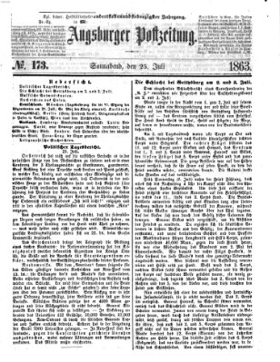 Augsburger Postzeitung Samstag 25. Juli 1863