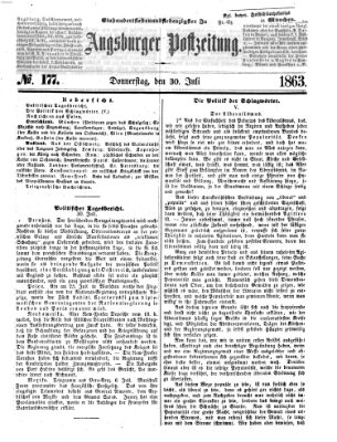 Augsburger Postzeitung Donnerstag 30. Juli 1863