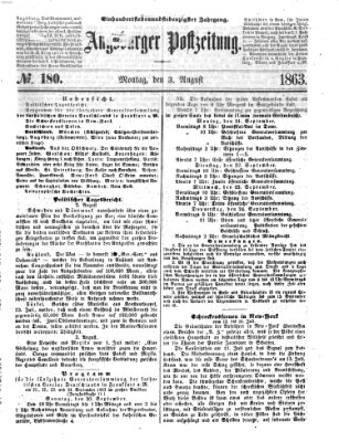 Augsburger Postzeitung Montag 3. August 1863