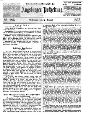 Augsburger Postzeitung Mittwoch 5. August 1863