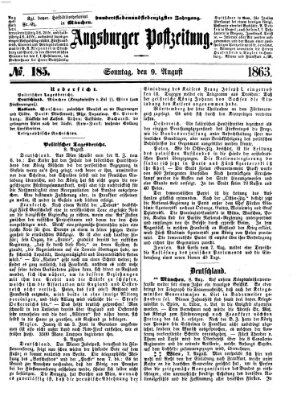 Augsburger Postzeitung Sonntag 9. August 1863