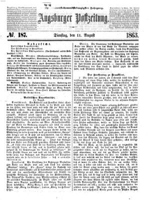 Augsburger Postzeitung Dienstag 11. August 1863