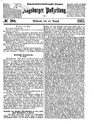 Augsburger Postzeitung Mittwoch 12. August 1863