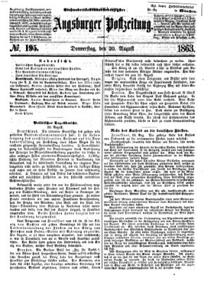 Augsburger Postzeitung Donnerstag 20. August 1863