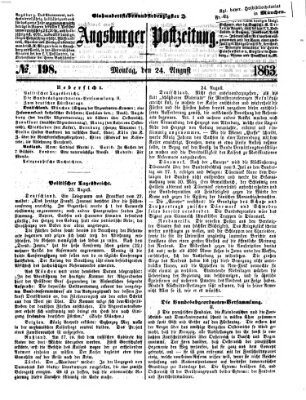 Augsburger Postzeitung Montag 24. August 1863