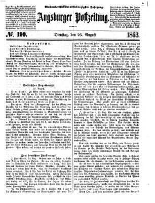 Augsburger Postzeitung Dienstag 25. August 1863