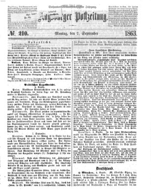 Augsburger Postzeitung Montag 7. September 1863