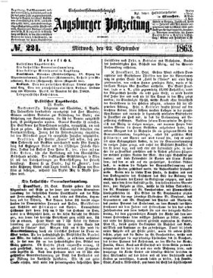 Augsburger Postzeitung Mittwoch 23. September 1863