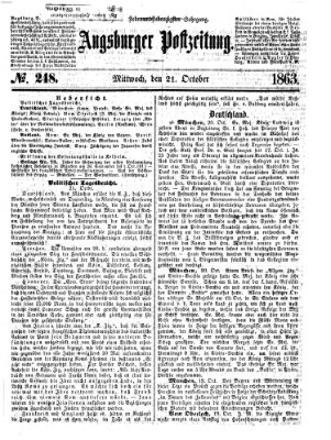 Augsburger Postzeitung Mittwoch 21. Oktober 1863