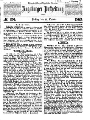 Augsburger Postzeitung Freitag 23. Oktober 1863