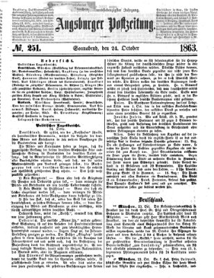 Augsburger Postzeitung Samstag 24. Oktober 1863