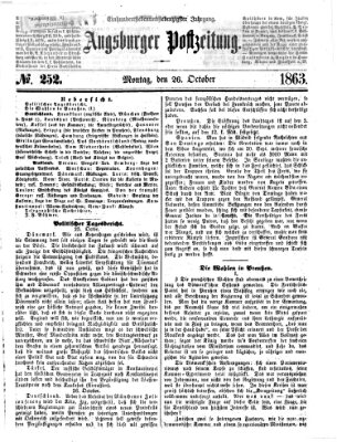 Augsburger Postzeitung Montag 26. Oktober 1863