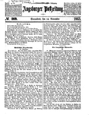 Augsburger Postzeitung Samstag 14. November 1863