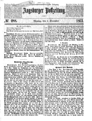 Augsburger Postzeitung Montag 7. Dezember 1863