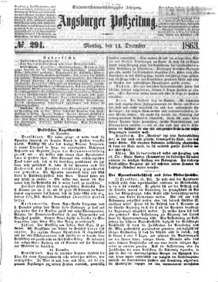 Augsburger Postzeitung Montag 14. Dezember 1863