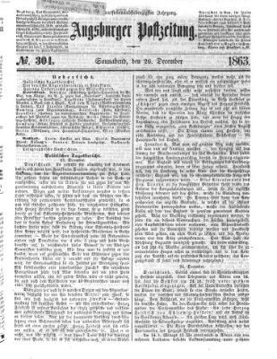 Augsburger Postzeitung Samstag 26. Dezember 1863