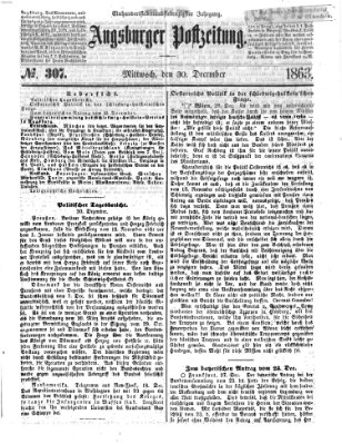 Augsburger Postzeitung Mittwoch 30. Dezember 1863