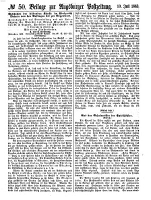 Augsburger Postzeitung Freitag 10. Juli 1863