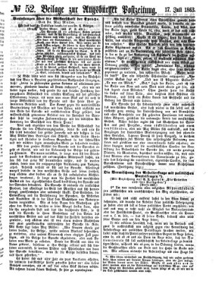 Augsburger Postzeitung Freitag 17. Juli 1863