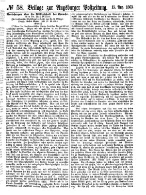 Augsburger Postzeitung Samstag 15. August 1863