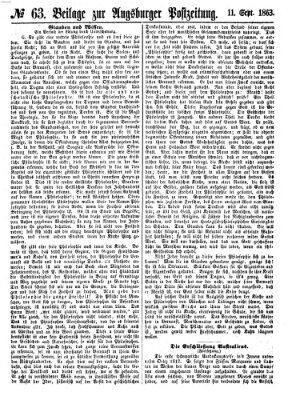 Augsburger Postzeitung Freitag 11. September 1863