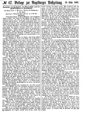 Augsburger Postzeitung Samstag 26. September 1863