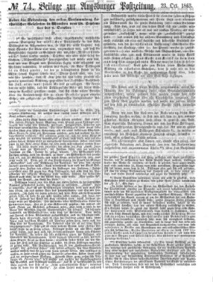 Augsburger Postzeitung Freitag 23. Oktober 1863