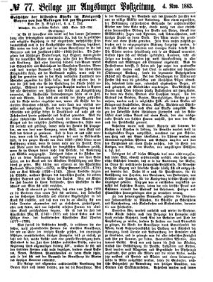 Augsburger Postzeitung Mittwoch 4. November 1863