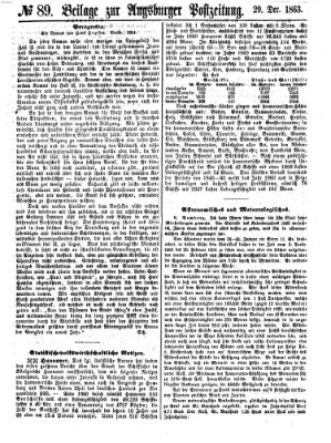 Augsburger Postzeitung Dienstag 29. Dezember 1863