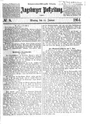 Augsburger Postzeitung Montag 11. Januar 1864