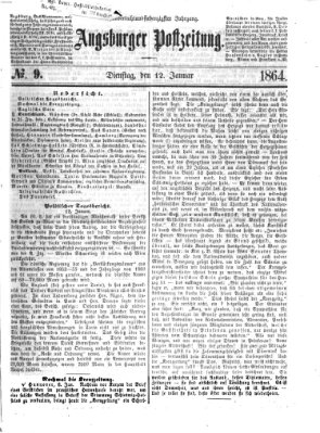 Augsburger Postzeitung Dienstag 12. Januar 1864