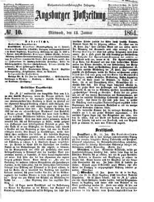 Augsburger Postzeitung Mittwoch 13. Januar 1864