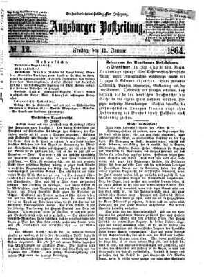 Augsburger Postzeitung Freitag 15. Januar 1864