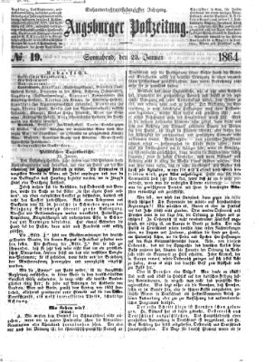 Augsburger Postzeitung Samstag 23. Januar 1864