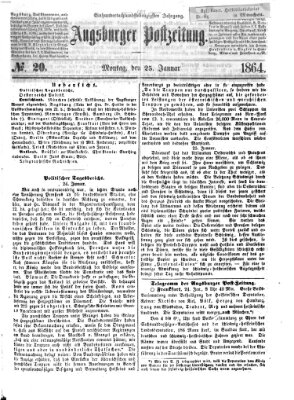 Augsburger Postzeitung Montag 25. Januar 1864