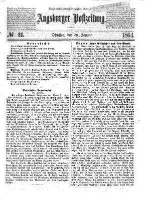 Augsburger Postzeitung Dienstag 26. Januar 1864