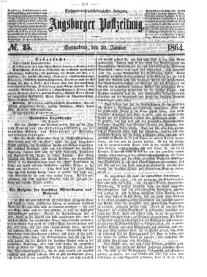 Augsburger Postzeitung Samstag 30. Januar 1864